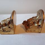 Pair of Gilded Resin Wall Mounted Stools