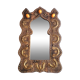 Moroccan wooden mirror decorated with brass, 70s