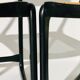 Suite of 3 vintage chairs Baumann cannage wood painted black