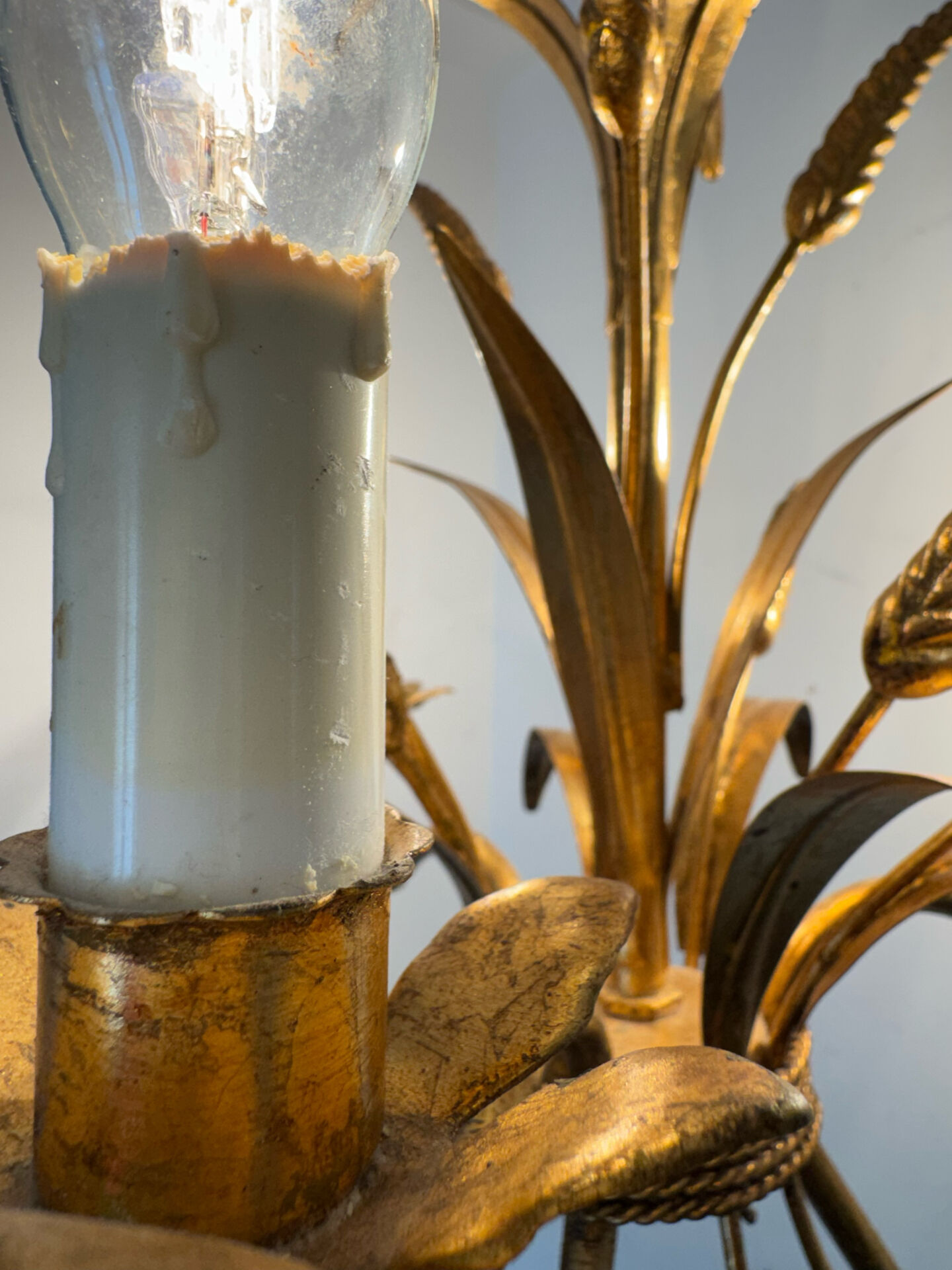 Golden wheat ear lustre Hans KOGL 1970s