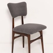Chaise bouclée gris foncé du 20ème siècle, 1960
