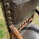 Pair of henri ll leather armchairs pushed back end 19 th