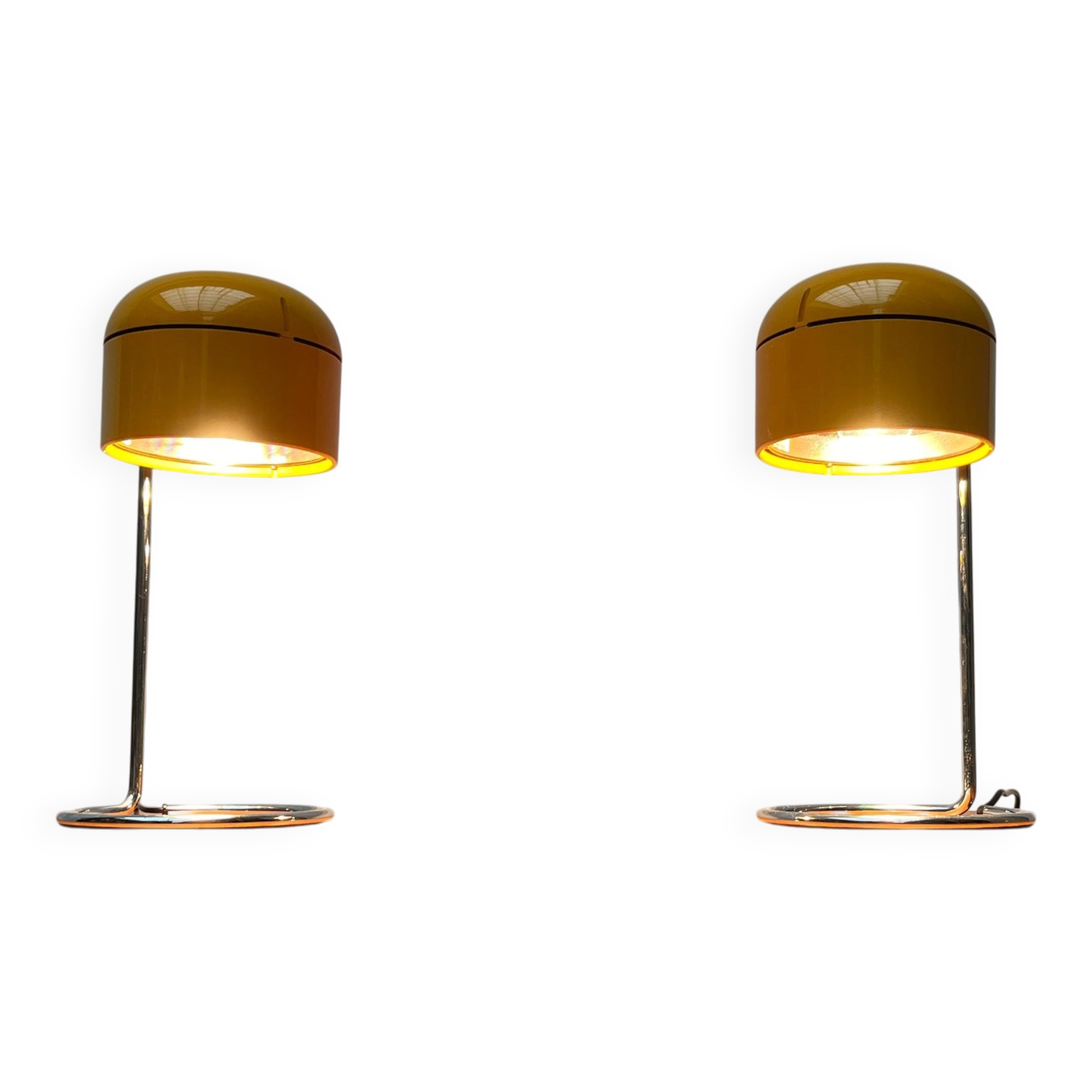 German space age table lamps from the mid-century by Arnold Berges for Staff Leuchten, 1970s, set of 2.