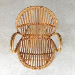 Rohe Noordwolde bamboo and rattan chair, 1950s