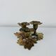 Bougeoir laiton trio de fleurs, vintage
