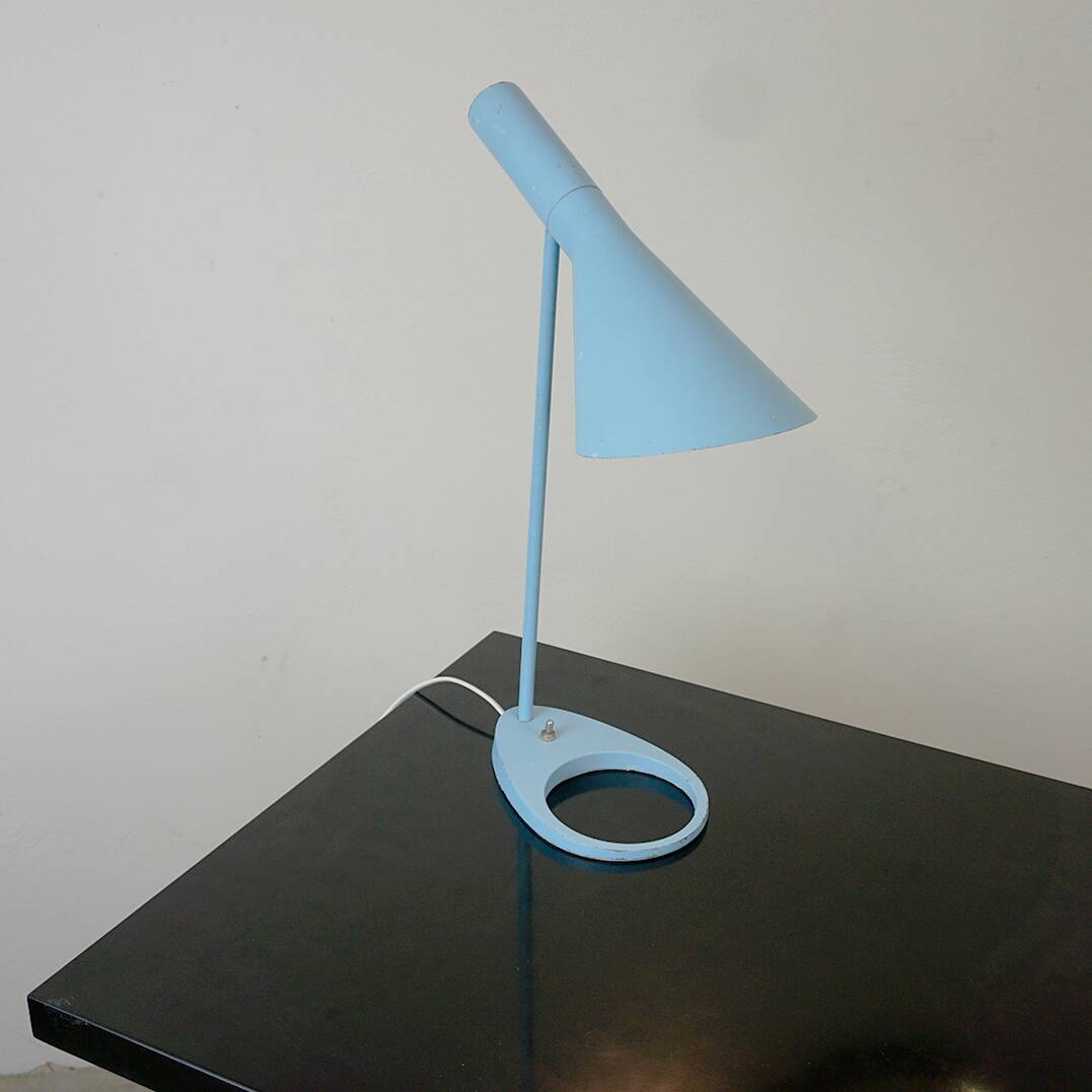 Blue AJ Table Lamp by Arne Jacobsen for Louis Poulsen Denmark