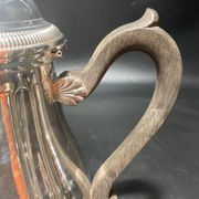 Silver metal teapot
