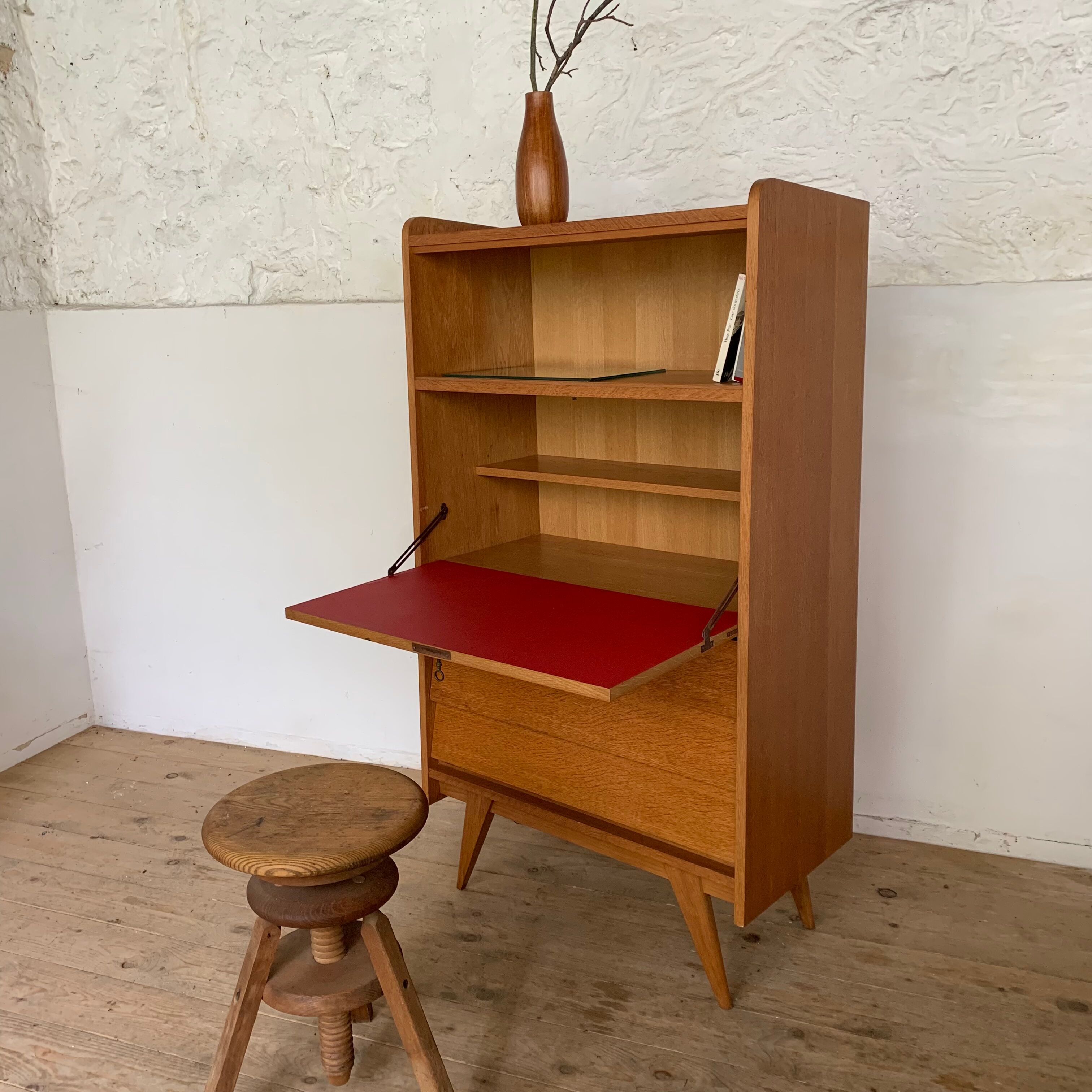 Desk secretary dresser vintage oak