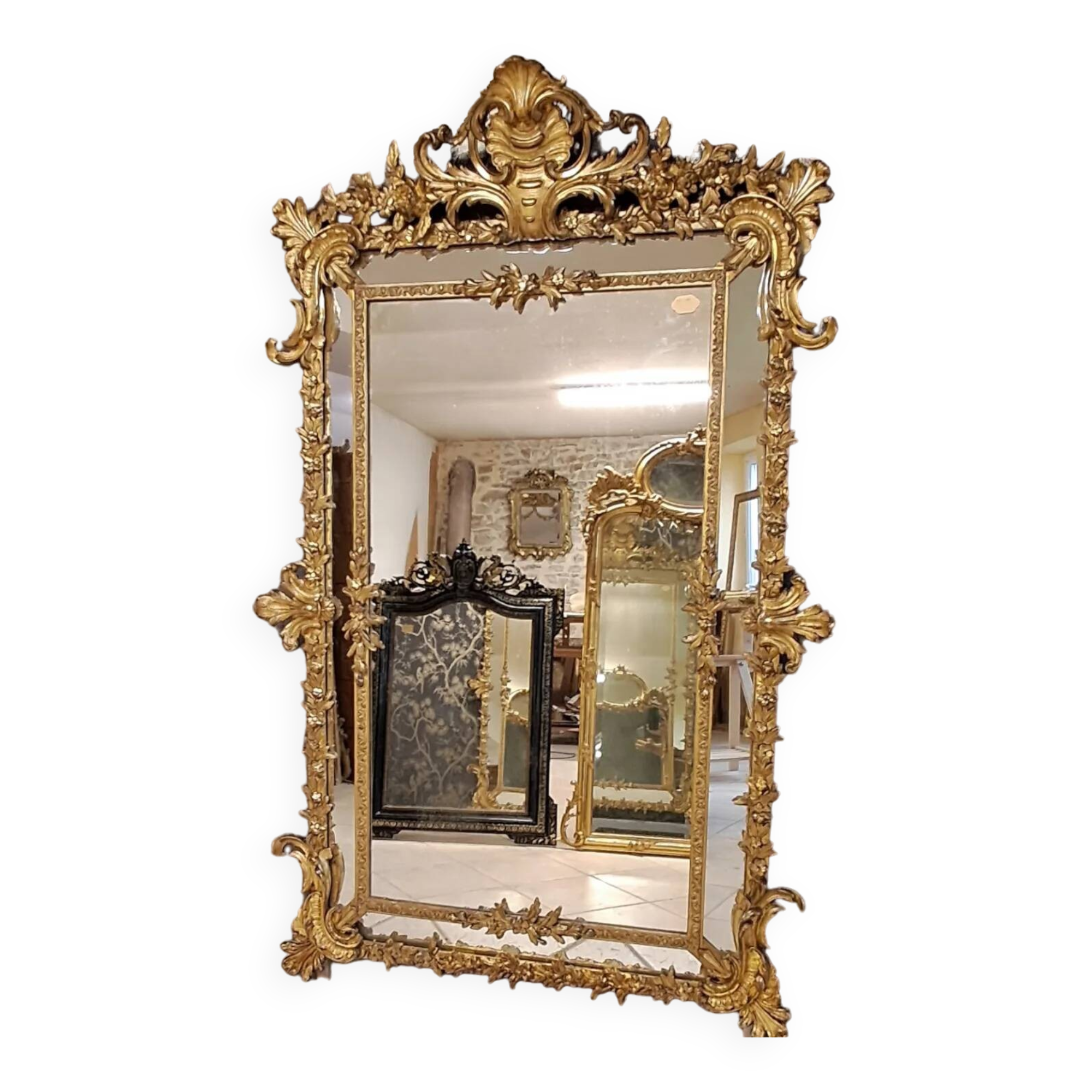 19th century mirror 177 x 114