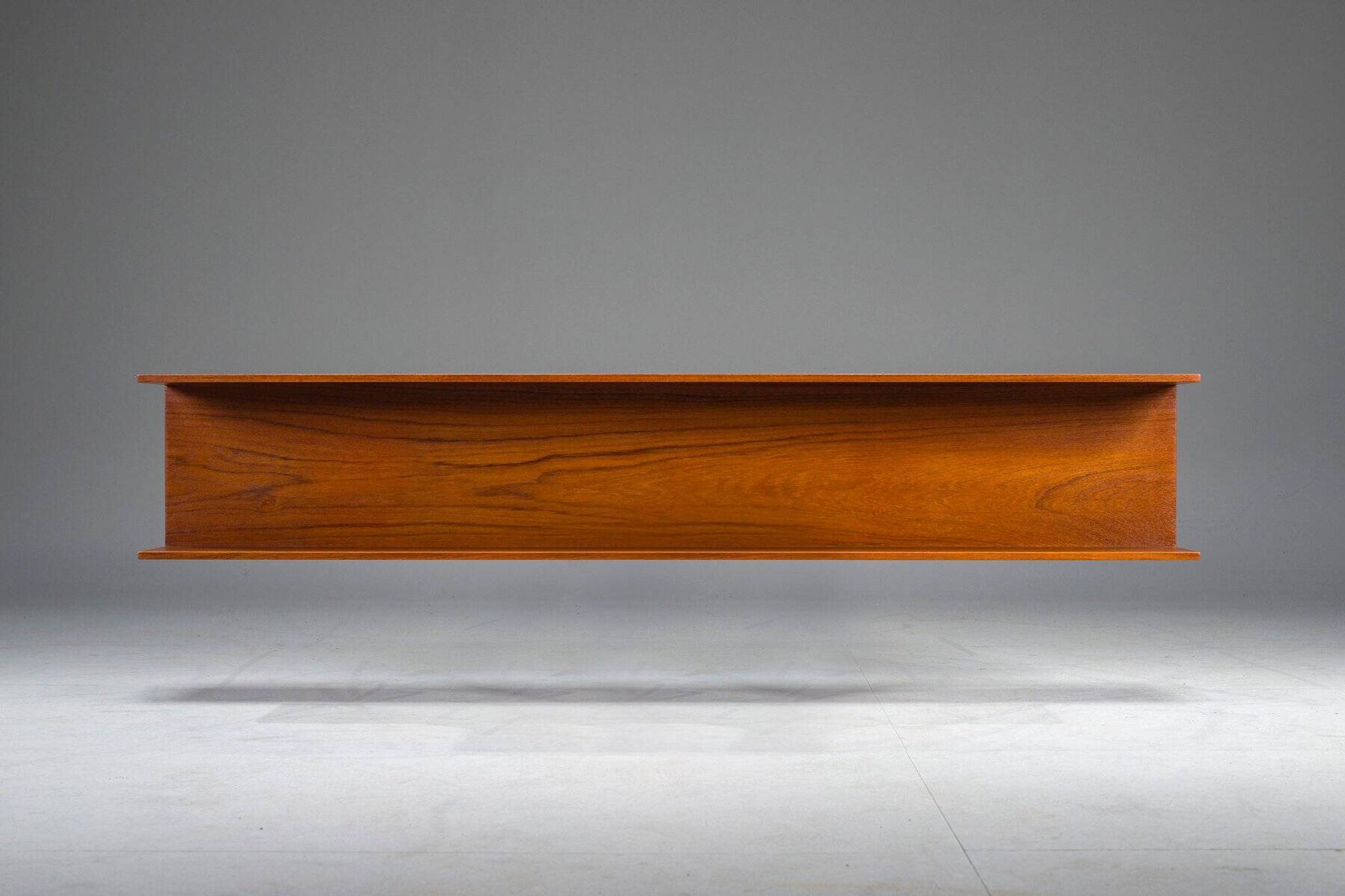 Mid-century modern teak wall shelf by Walter Wirtz for Wilhelm Renz, Germany, 1960s