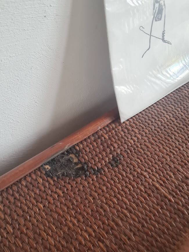 Vintage rattan chest of drawers circa 1960s