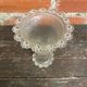 Paire coupe à fruits masserini barocco verre moulé rang de perles vint