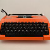 Typewriter Brother 210 orange 1970s