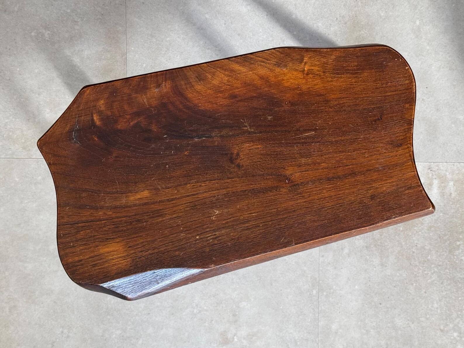 Dark vintage tree trunk side table