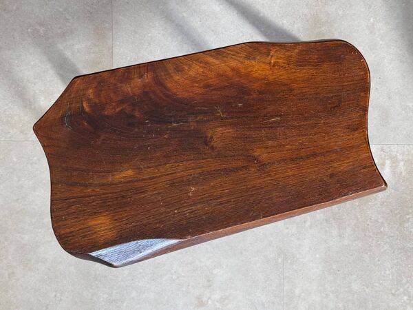 Table d'appoint en tronc d'arbre vintage foncé