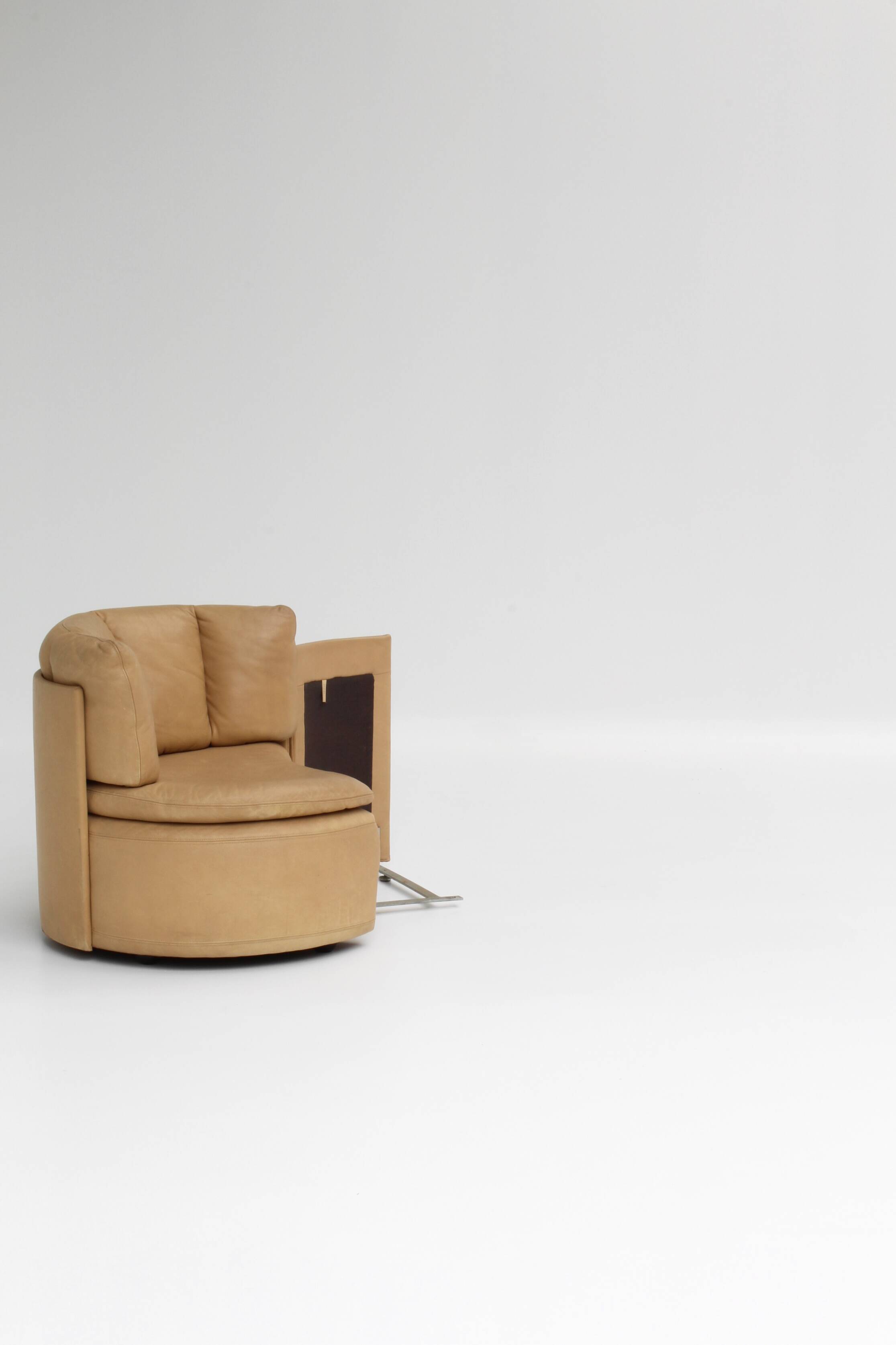 Vintage DS-800 “Biscuit” sofa by De Sede – beige leather 1970s