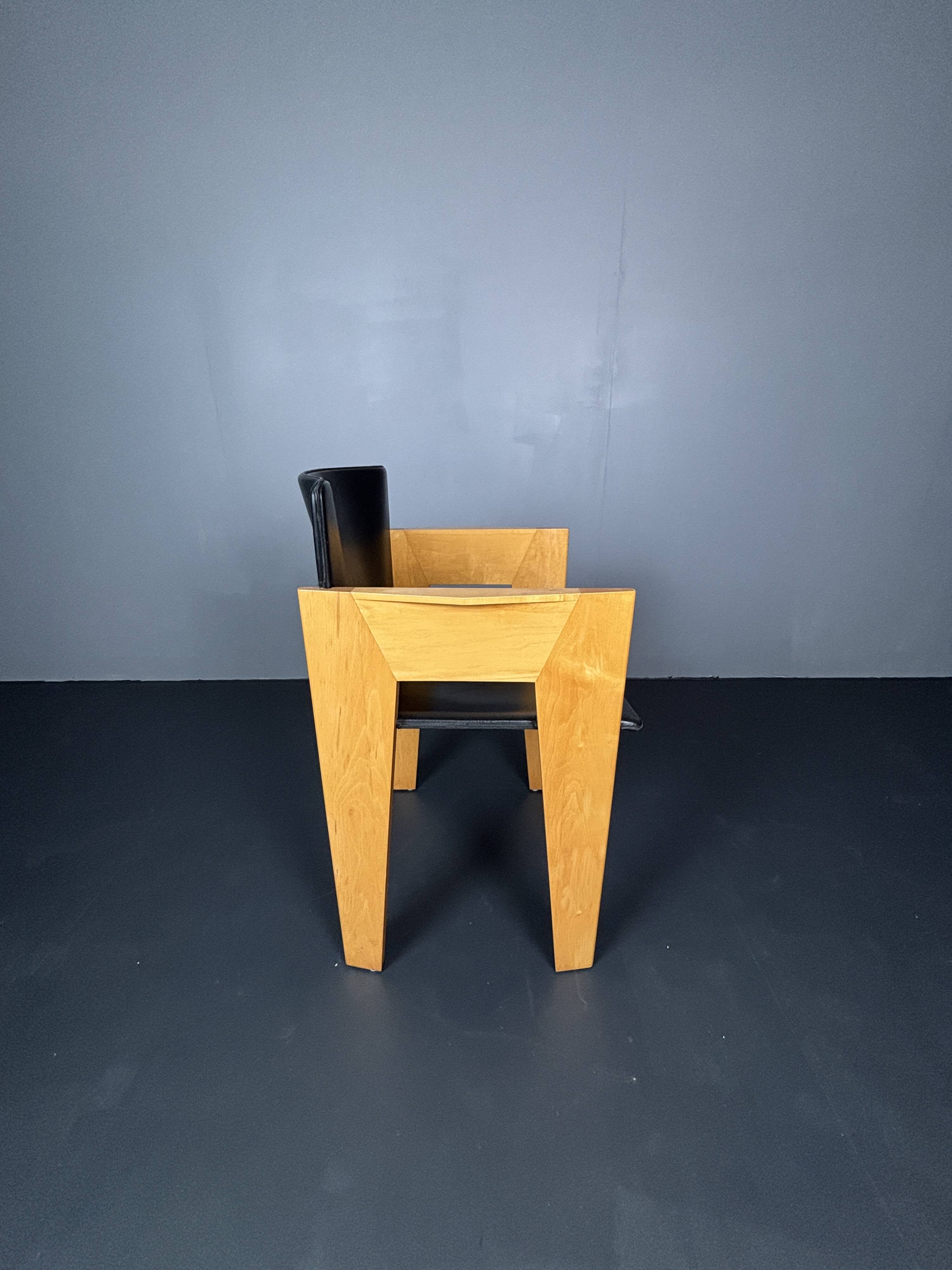 set 6 Modernist dining chairs by Arnold Merckx for Arco, Dutch design 1980s