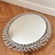 Miroir à fleurs vintage avec éclairage Emil Stejnar Rupert Nikoll