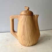Vintage Grandjean Jourdan Vallauris faux wood coffee maker + sugar bowl