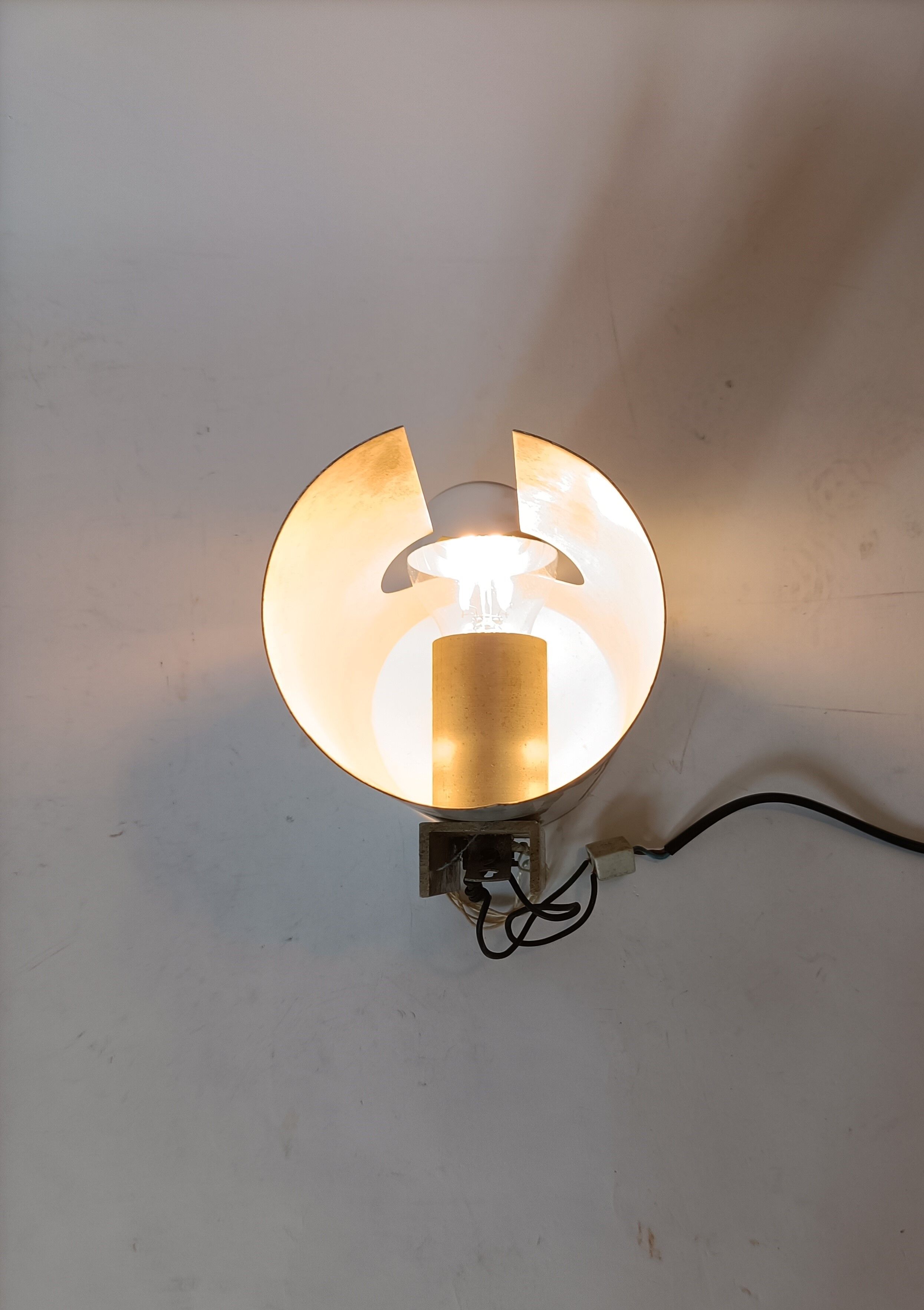 Applique Oxar en aluminium brossé 1970