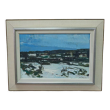 Peinture moderne suédoise, années 1960, huile sur toile, Gunnar Herman Berglund (1906-1992)