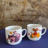 Monopoly ceramic cat/mouse mug duo