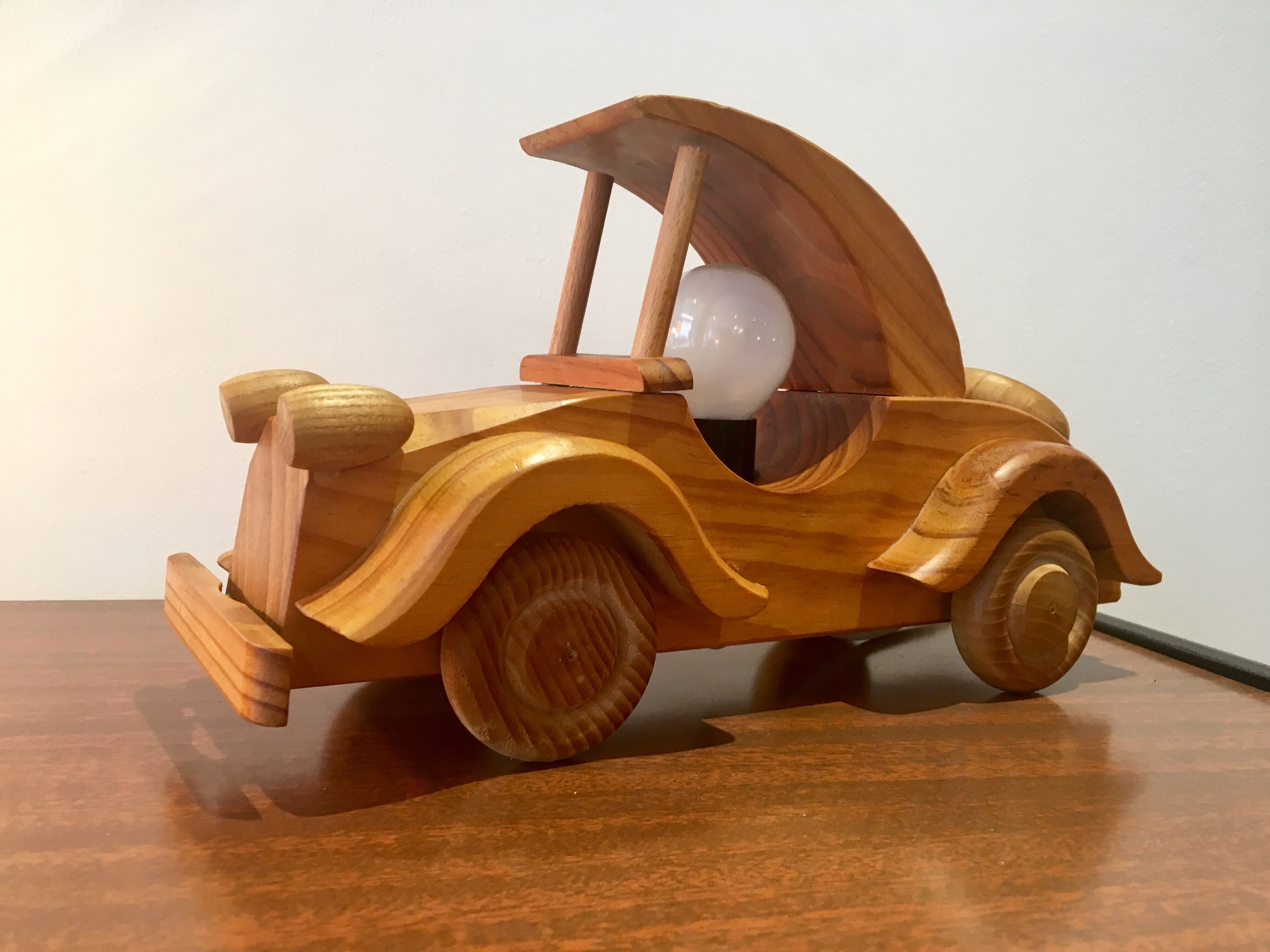 Wooden lamp from the 80