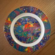 6 SO FRENCH designer plates, Galion decor