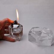Briquet et cendrier par Antonio Imperatore, verre de murano, italie, 1970