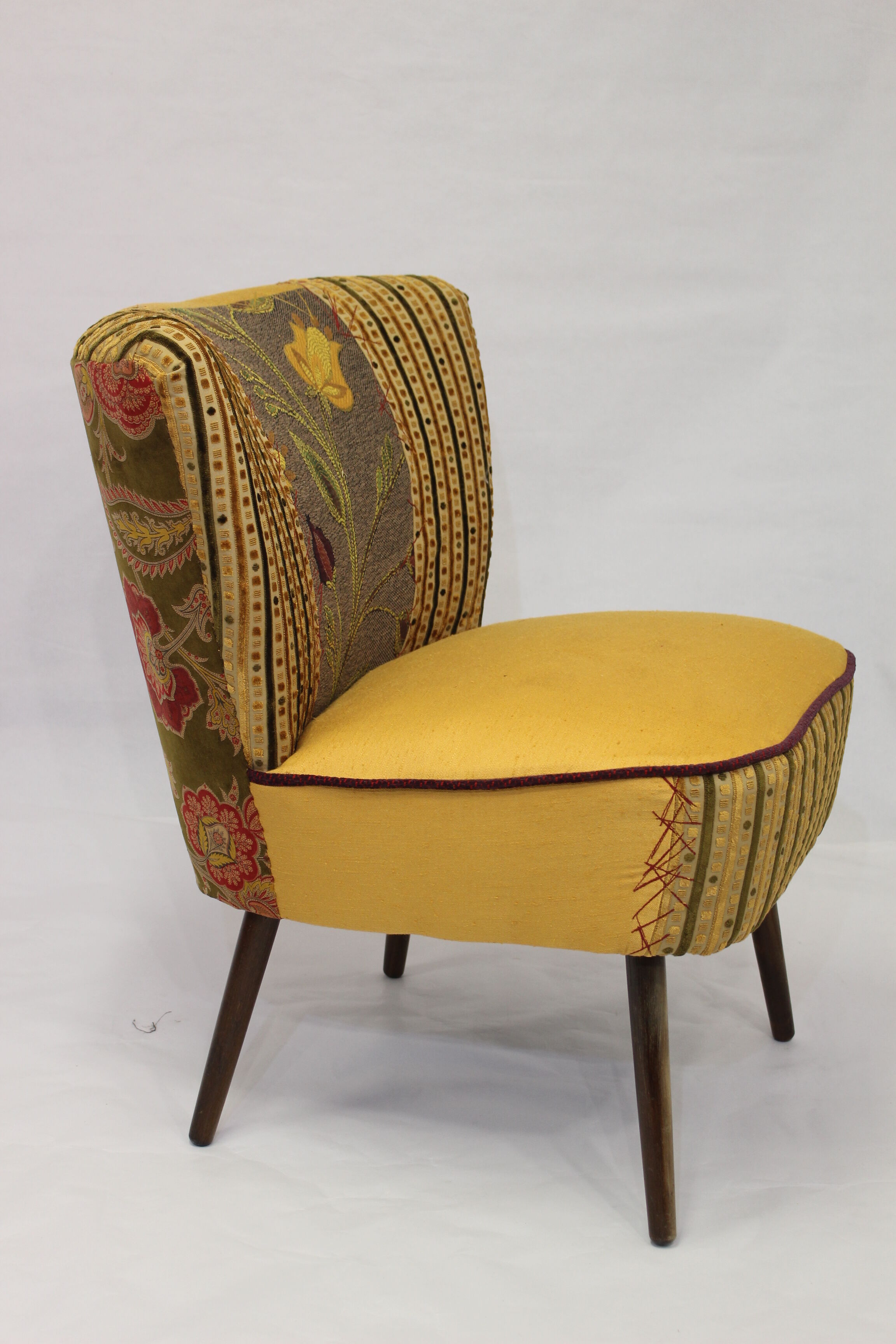 Chair vintage year 50 tissue "Lelièvre"