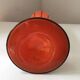 Beautiful orange art deco black glass vase