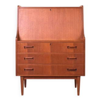 Mid-Century Danish Teak Secretary by Gunnar Nielsen for Tibergaard, 1960s.