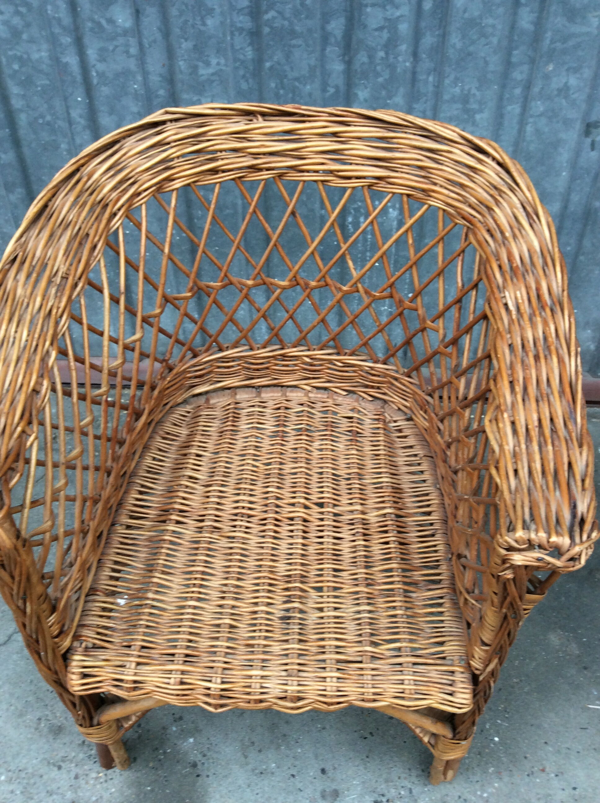 Child rattan chair from the 60s and 70s