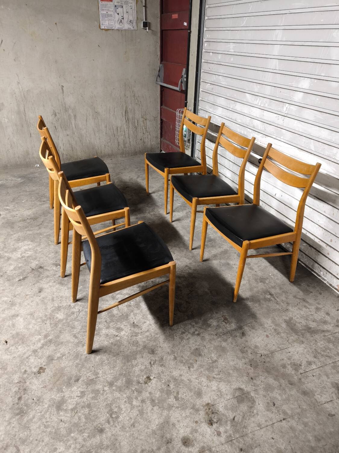 6 chaises scandinave vintage