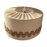 Suspension style scandinave en jute avec bois, années 70