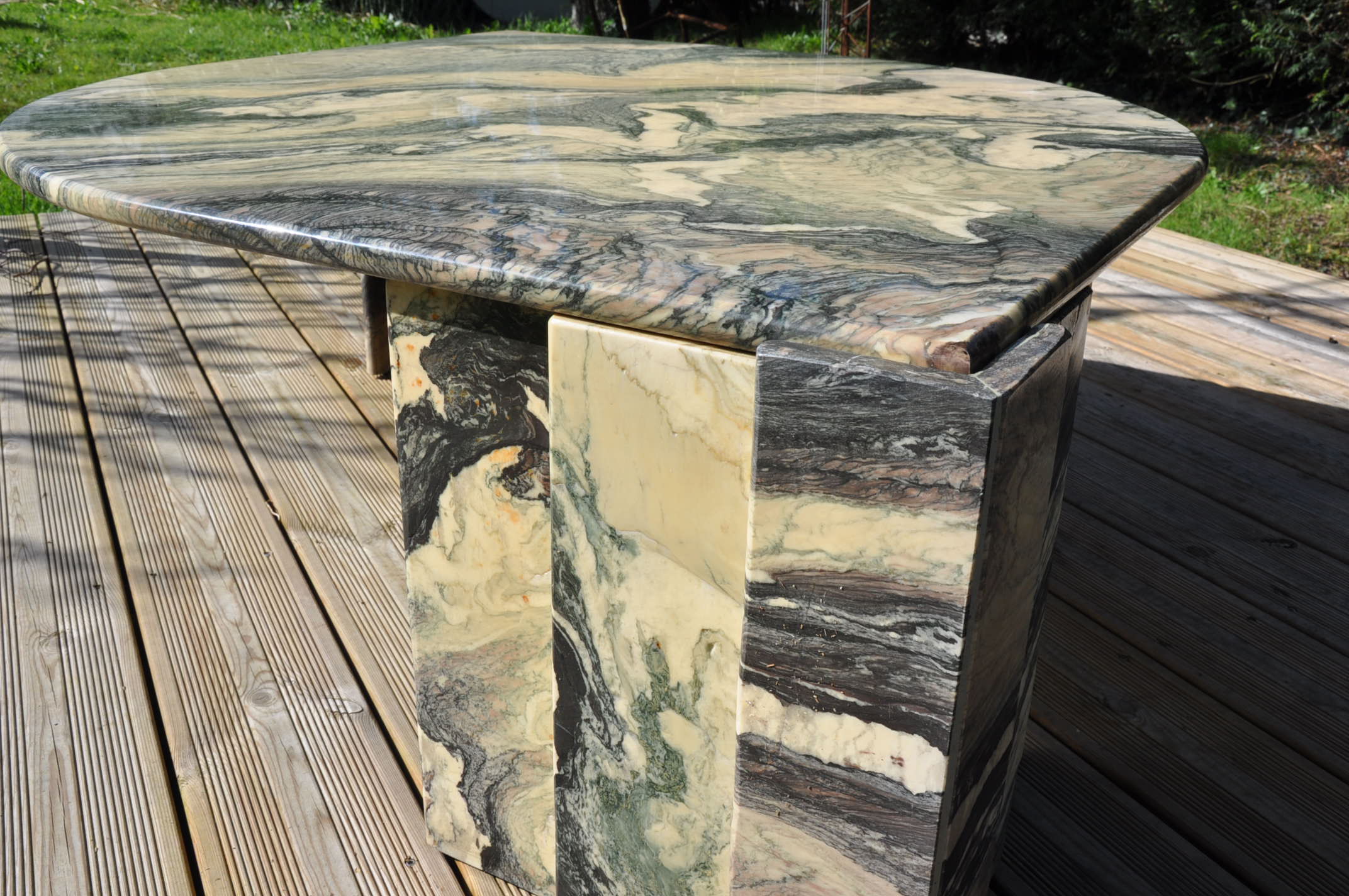 70s marble coffee table