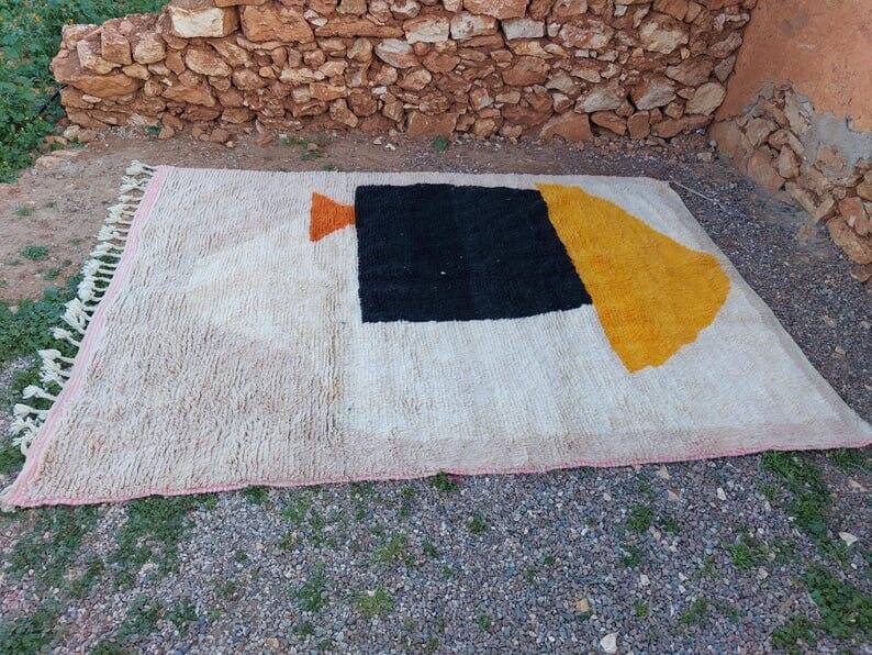 Handmade pure wool rug colorful size 200 x 300 cm