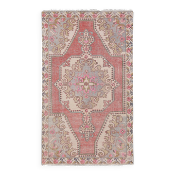 Vintage Turkish handmade rug 129x213 cm