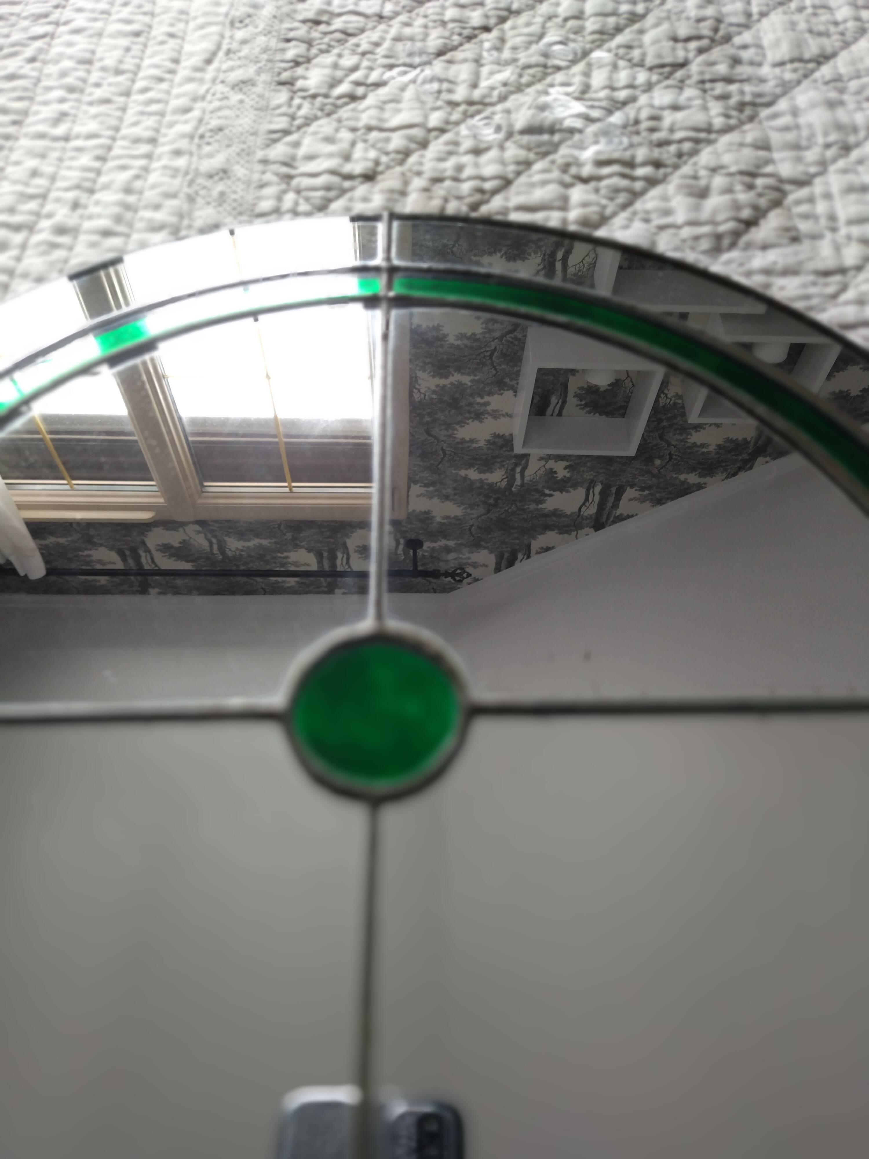 Pair of art deco wall mirrors 81x39cm