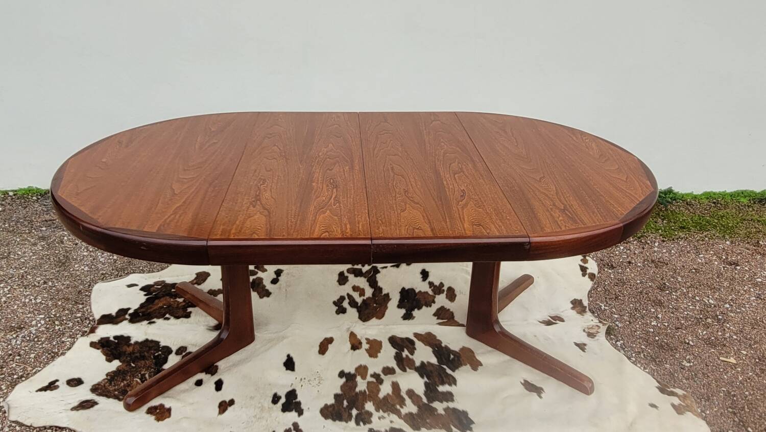 Vintage Scandinavian style table with 2 teak extensions, 1960s
