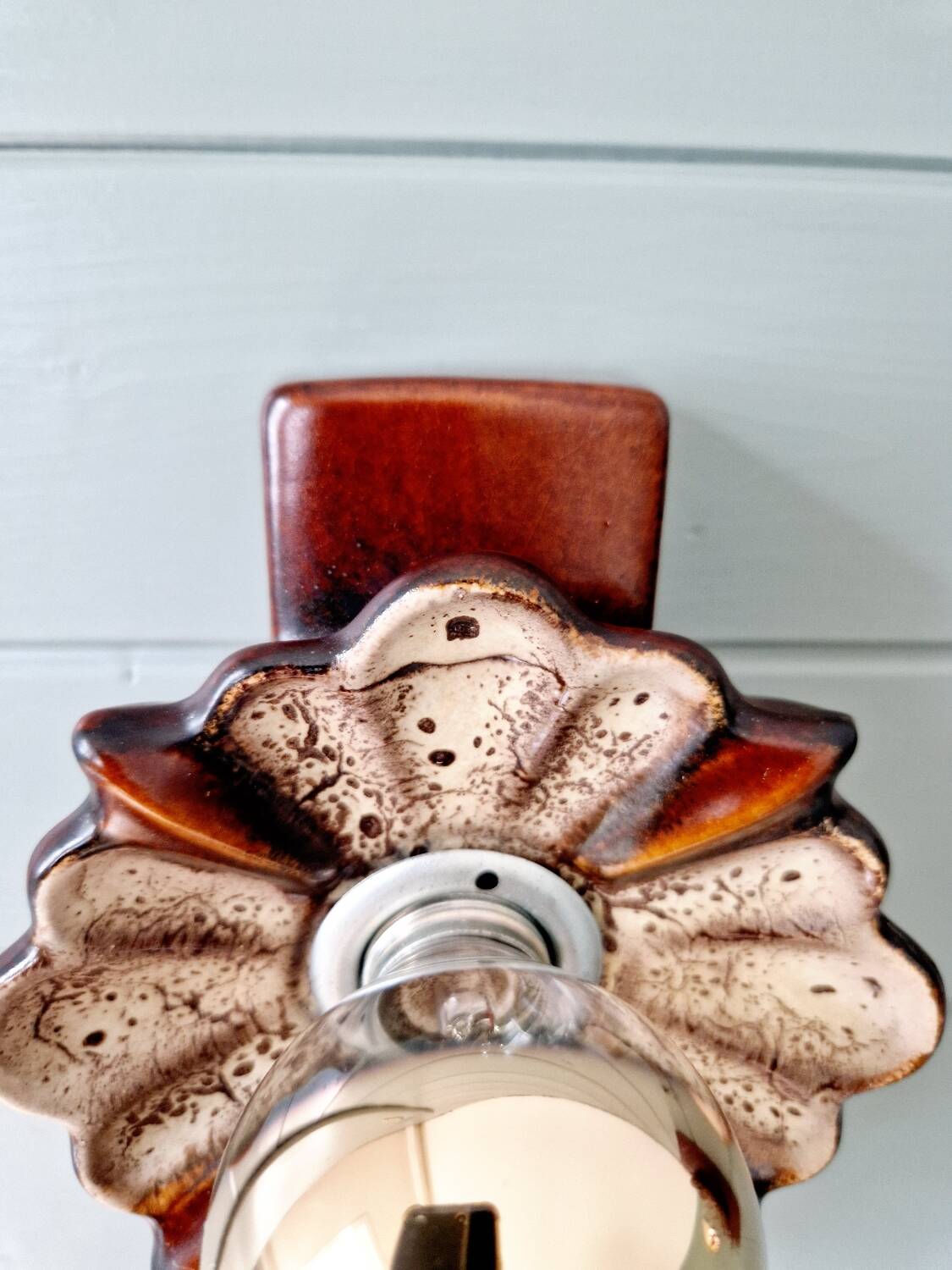 Paire d'appliques vintage en céramique, années 70