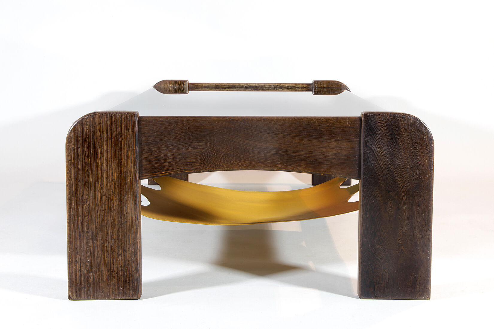 Percival Laver Vintage Wenge Glass Lectuur Holder Coffee Table, 70s