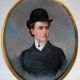 Mid 19th Century  Portrait of a Lady Oil Painting, Framed