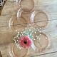 Set of 6 vintage Arcoroc rosaline dessert plates
