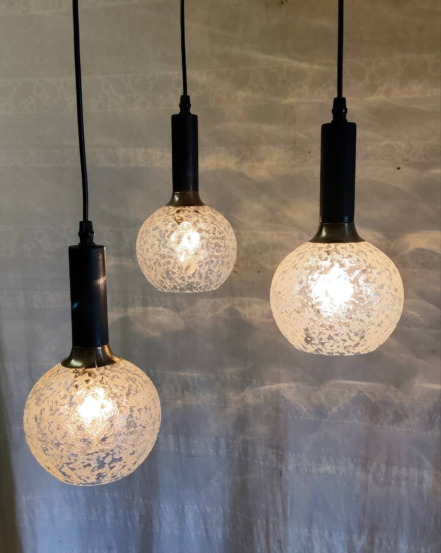 Chandelier with 3 lights - 1950s/60s