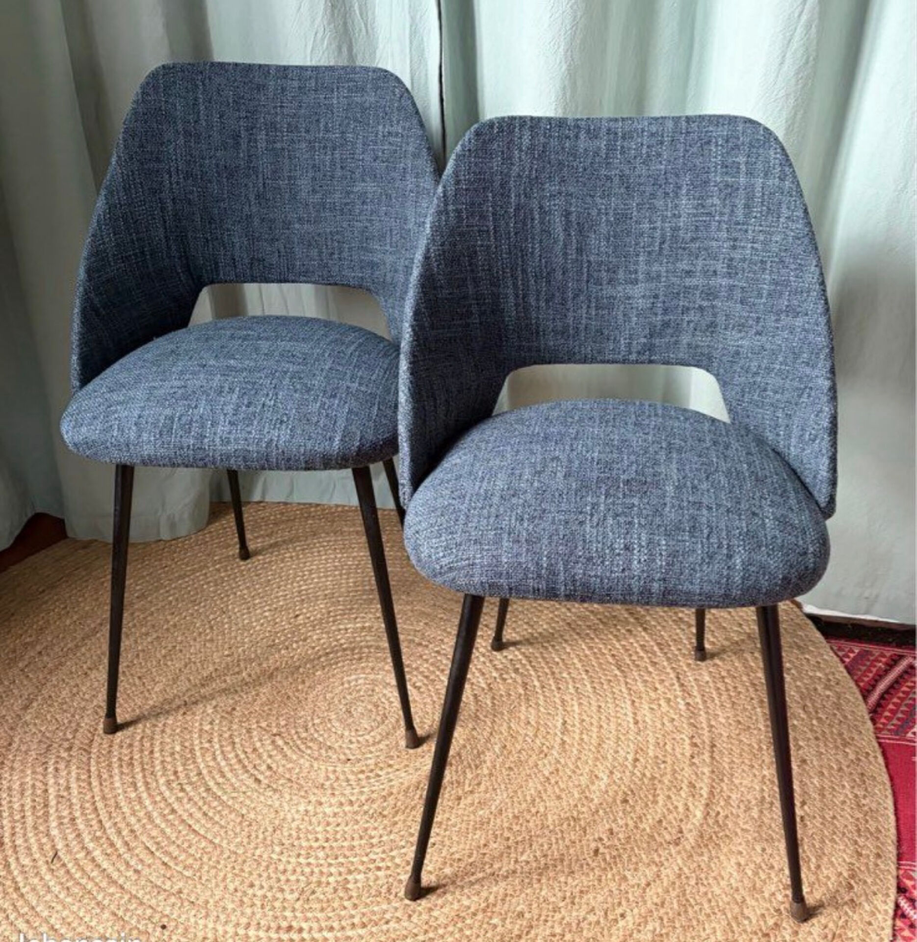Paire de chaise gondole vintage 