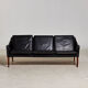 Canapé 3 places Hans Olsen modele 800/3 Cuir noir