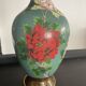 Vintage cloisonné vase in enamels and brass