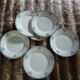 6 antique flat plates in ironstone