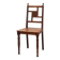 Art Deco oak side chair with carved rosette back and turned front legs, Bel